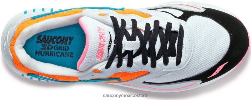 Saucony Huracán de rejilla 3d hombres blanco/naranja P4B2Z0200