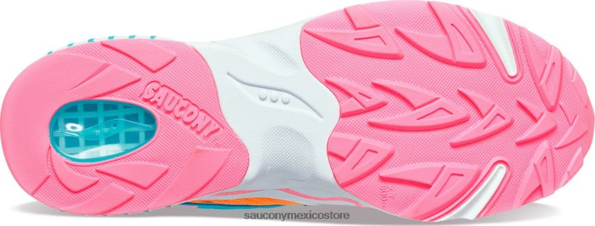 Saucony Huracán de rejilla 3d hombres blanco/naranja P4B2Z0200