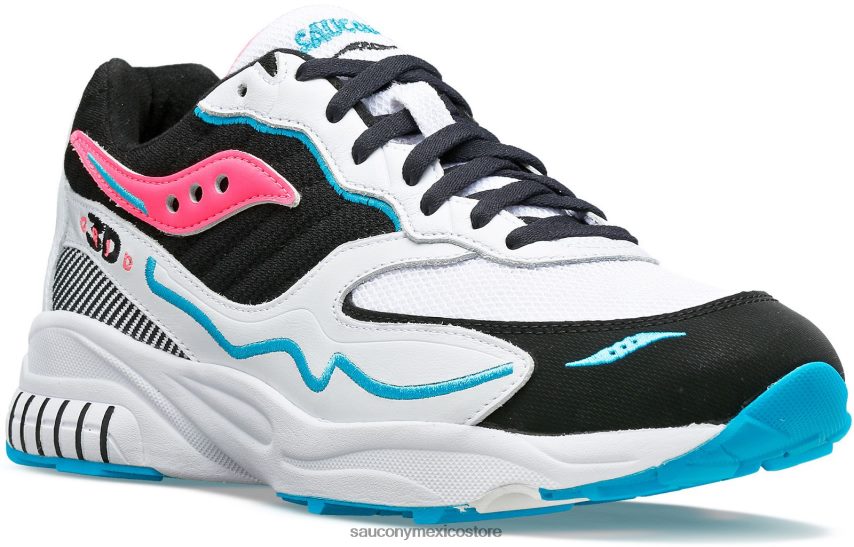 Saucony Huracán de rejilla 3d hombres blanco/negro/rosa P4B2Z0199