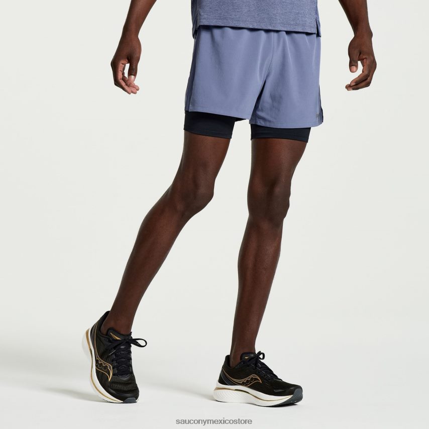 Saucony Outpace 4 2 en 1 corto hombres horizonte P4B2Z0391