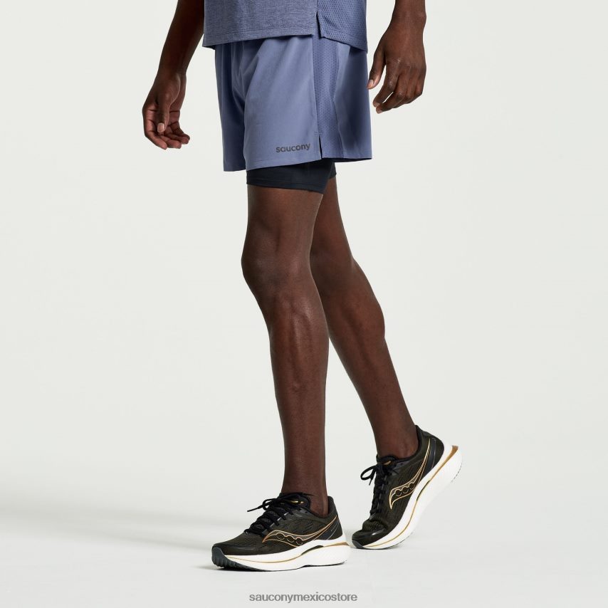 Saucony Outpace 4 2 en 1 corto hombres horizonte P4B2Z0391