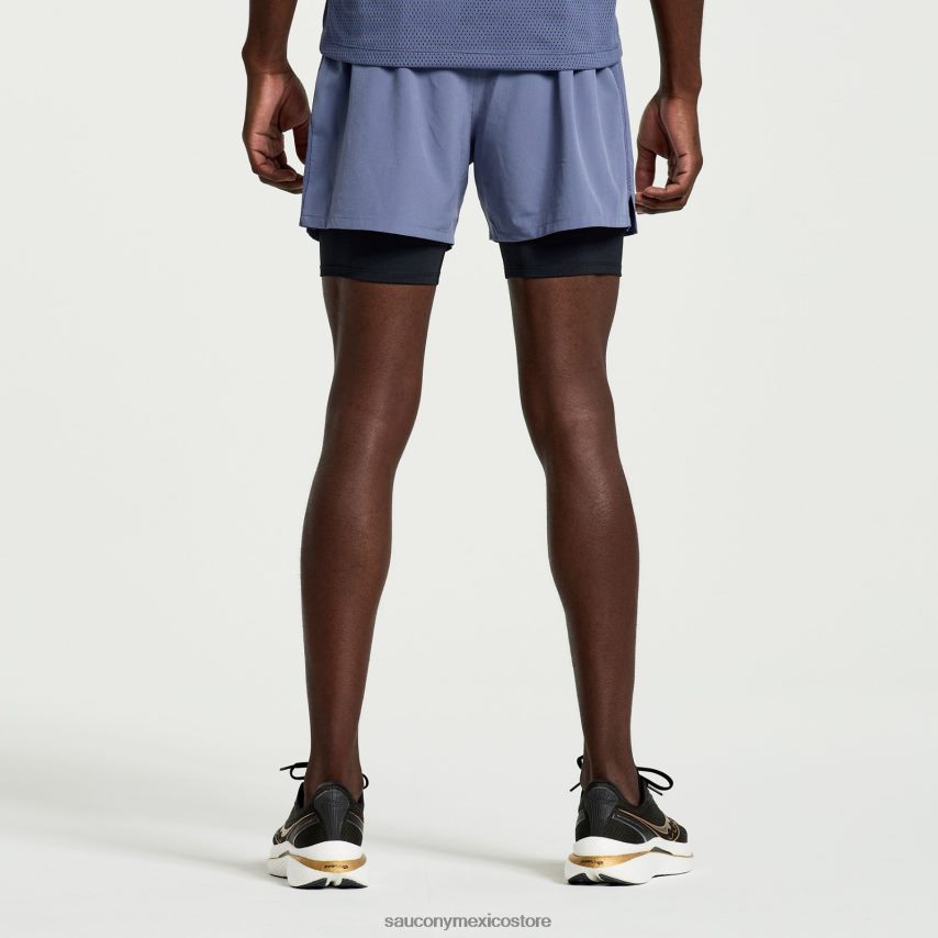 Saucony Outpace 4 2 en 1 corto hombres horizonte P4B2Z0391