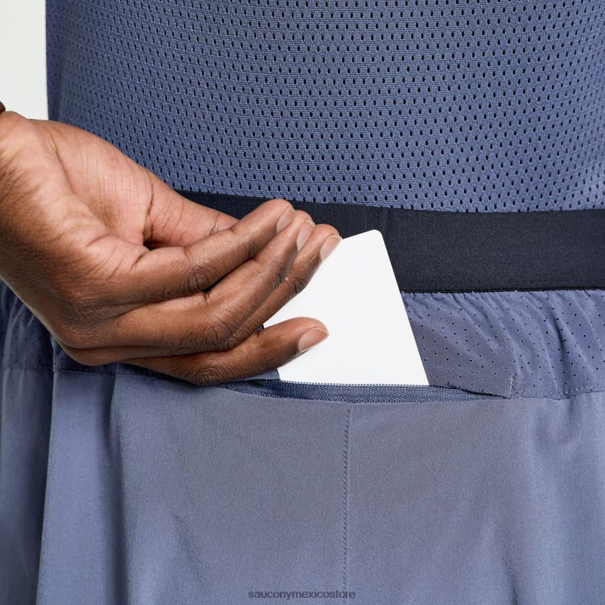 Saucony Outpace 4 2 en 1 corto hombres horizonte P4B2Z0391