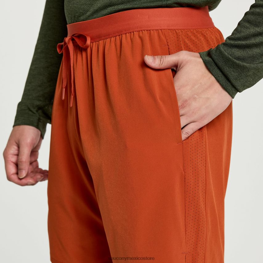 Saucony Outpace 7 2 en 1 corto hombres lava P4B2Z0390