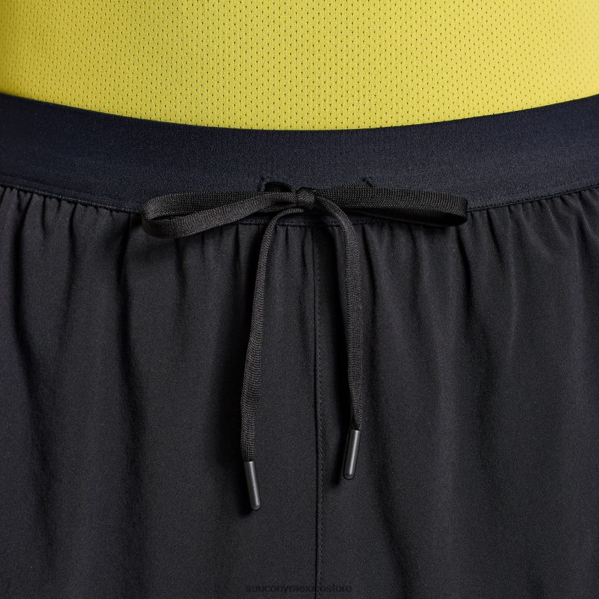 Saucony Outpace 7 2 en 1 corto hombres negro P4B2Z0389