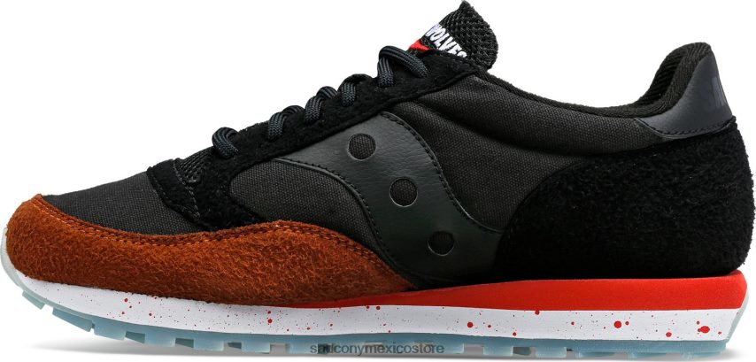 Saucony X criado por lobos jazz 81 hombres gris negro P4B2Z0298