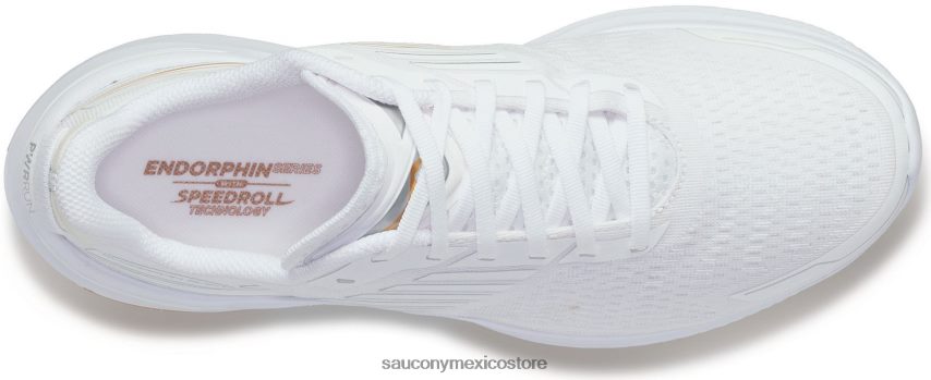 Saucony cambio de endorfinas 3 de ancho mujer blanco/goma P4B2Z0643