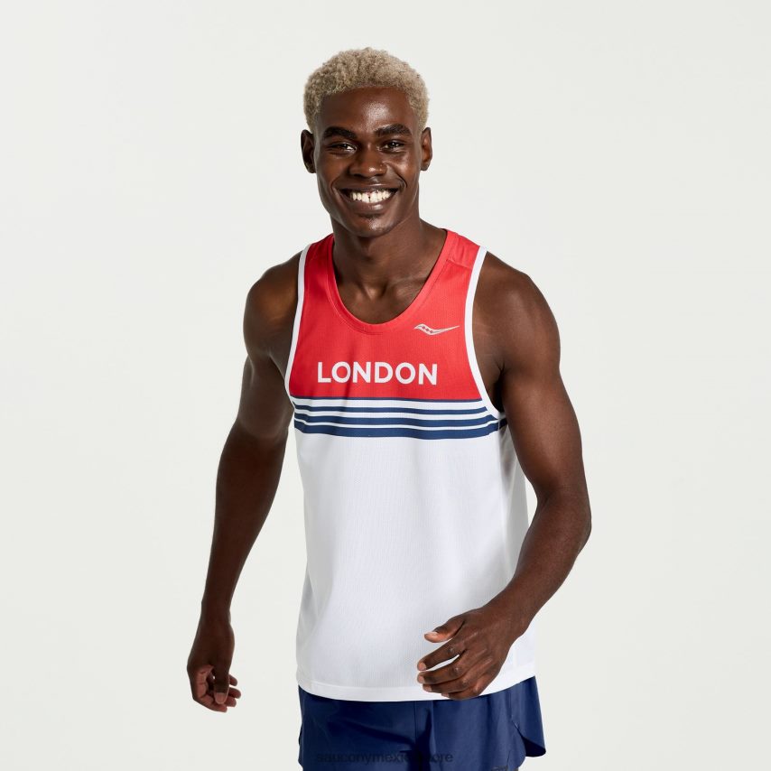 Saucony camiseta de cronómetro de Londres hombres Londres 2023 P4B2Z0380
