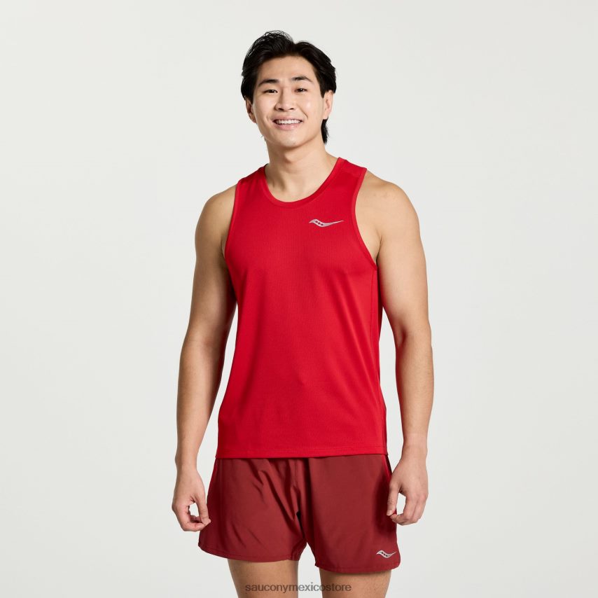 Saucony camiseta de cronómetro hombres amapola P4B2Z0305