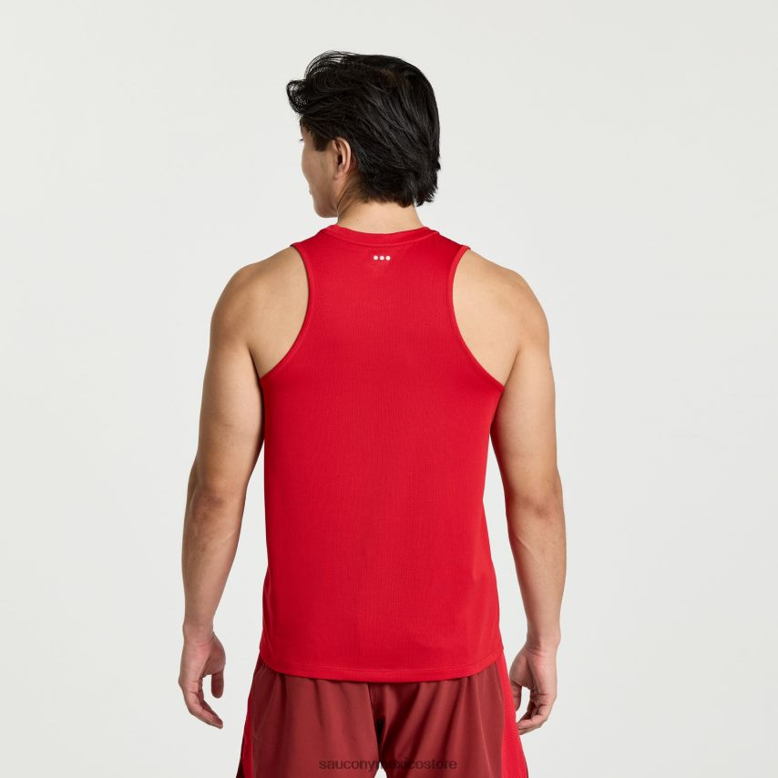 Saucony camiseta de cronómetro hombres amapola P4B2Z0305