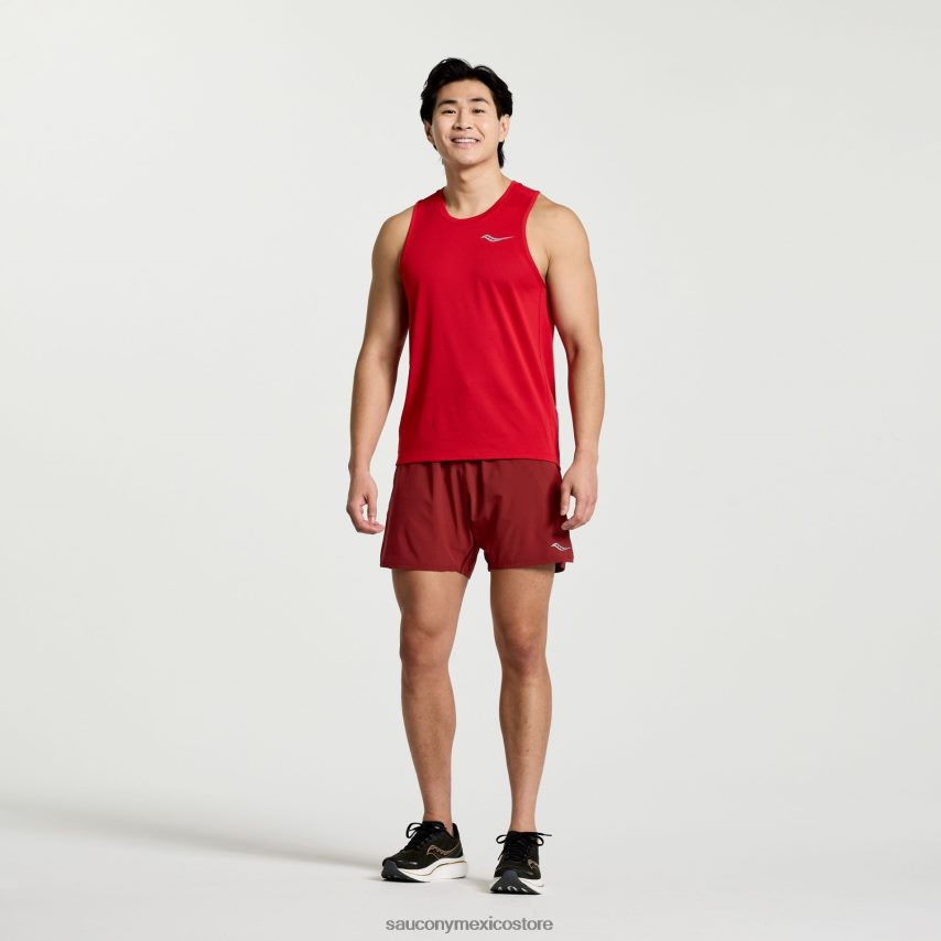 Saucony camiseta de cronómetro hombres amapola P4B2Z0305