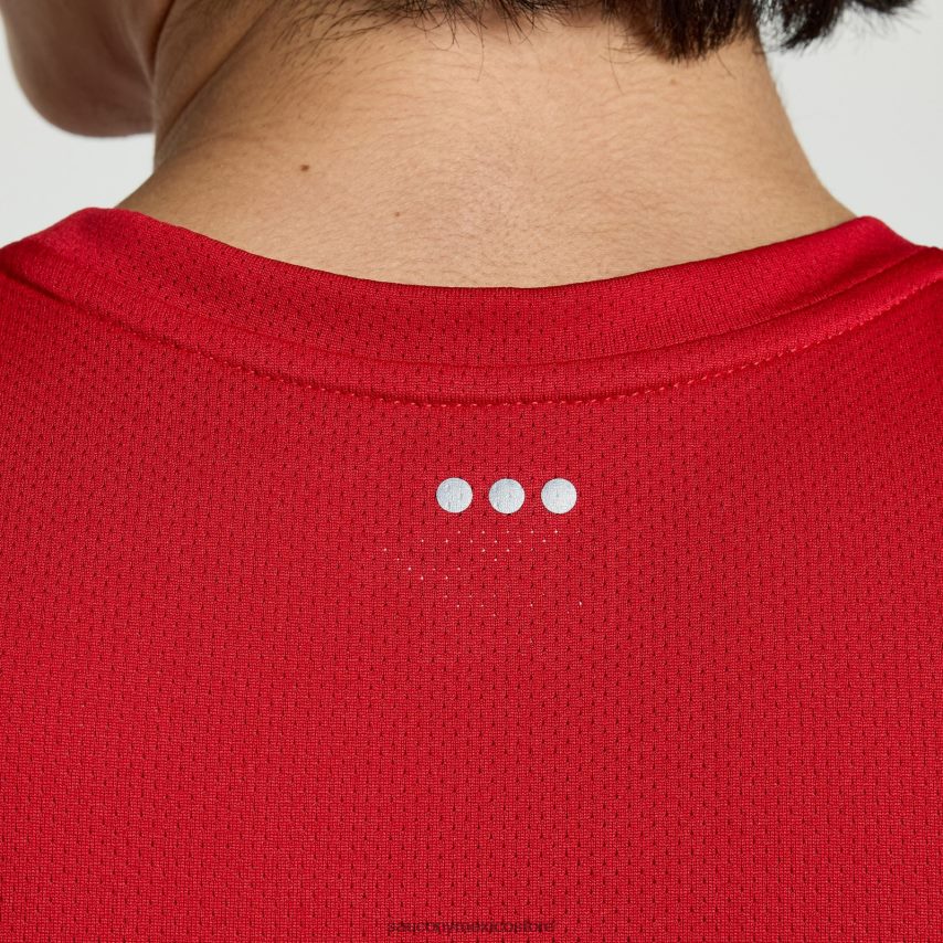 Saucony camiseta de cronómetro hombres amapola P4B2Z0305