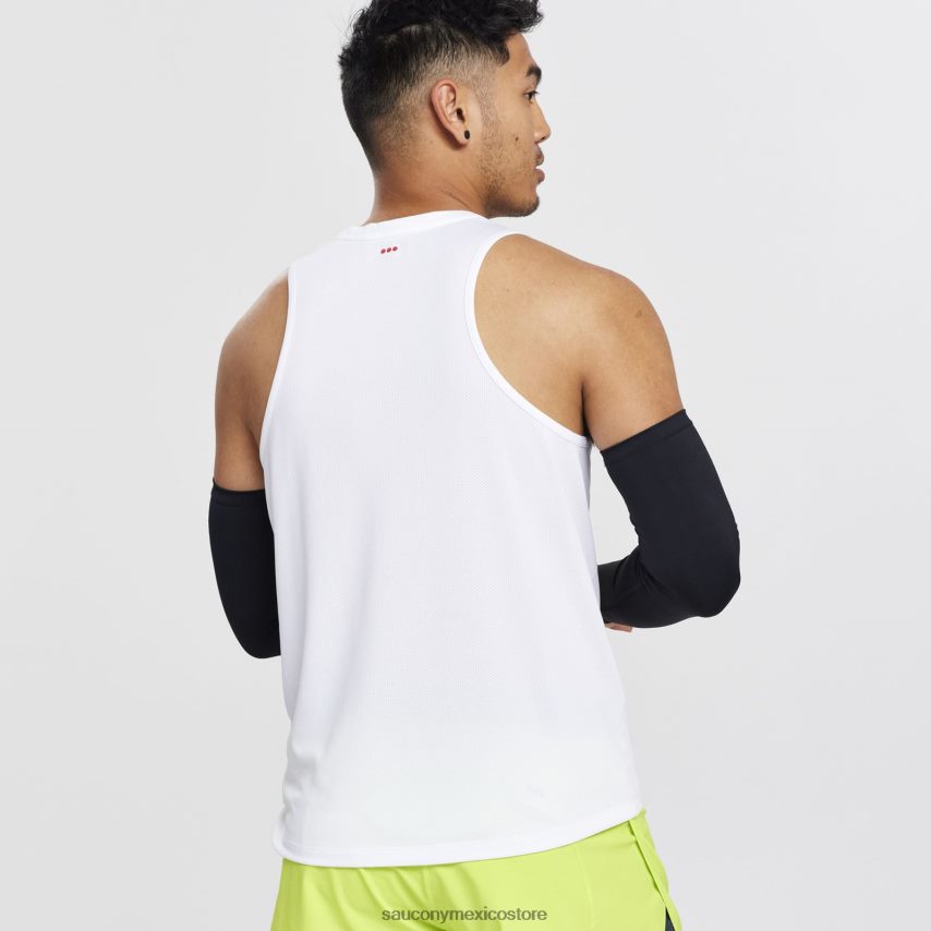 Saucony camiseta de cronómetro hombres blanco P4B2Z0314