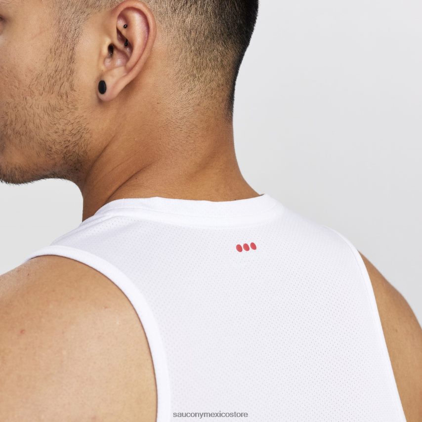 Saucony camiseta de cronómetro hombres blanco P4B2Z0314