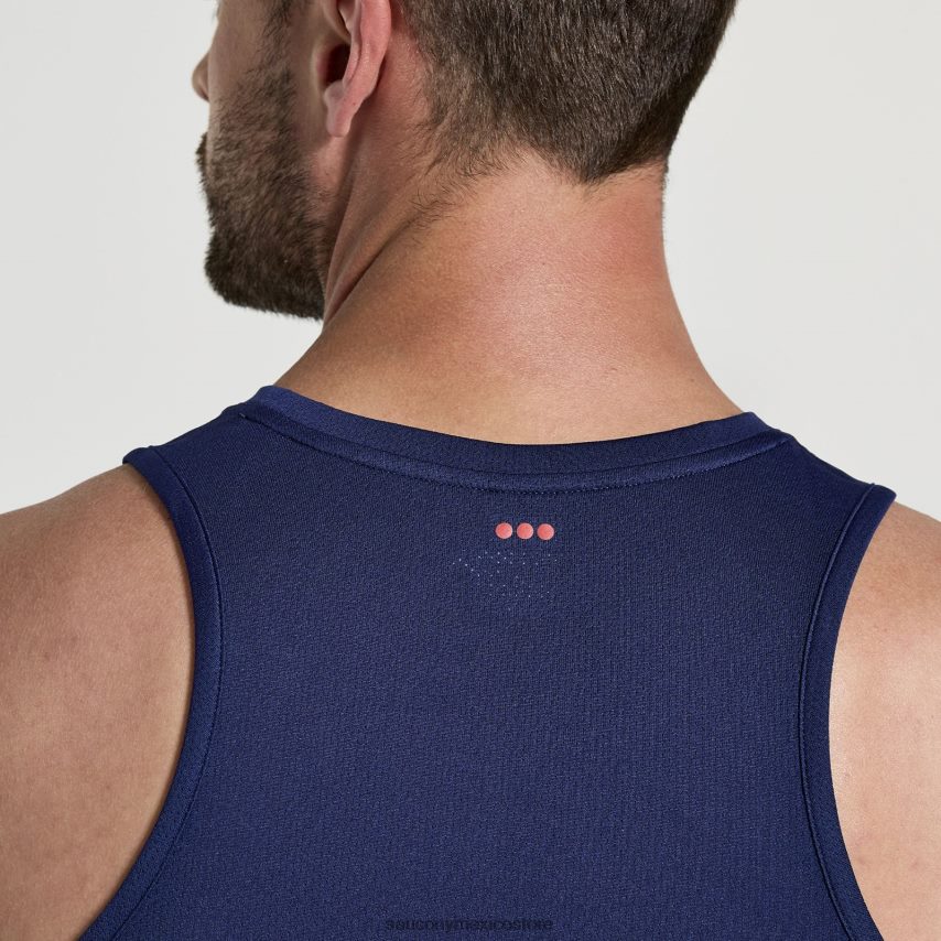 Saucony camiseta de cronómetro hombres sodalita P4B2Z0311