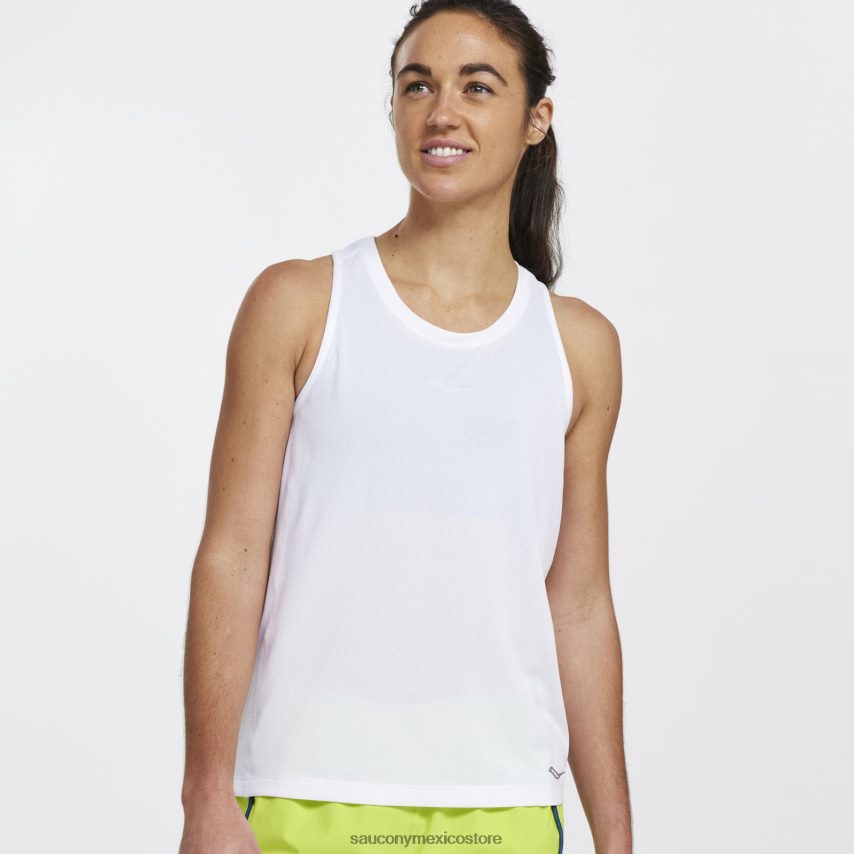 Saucony camiseta de cronómetro mujer blanco P4B2Z0724