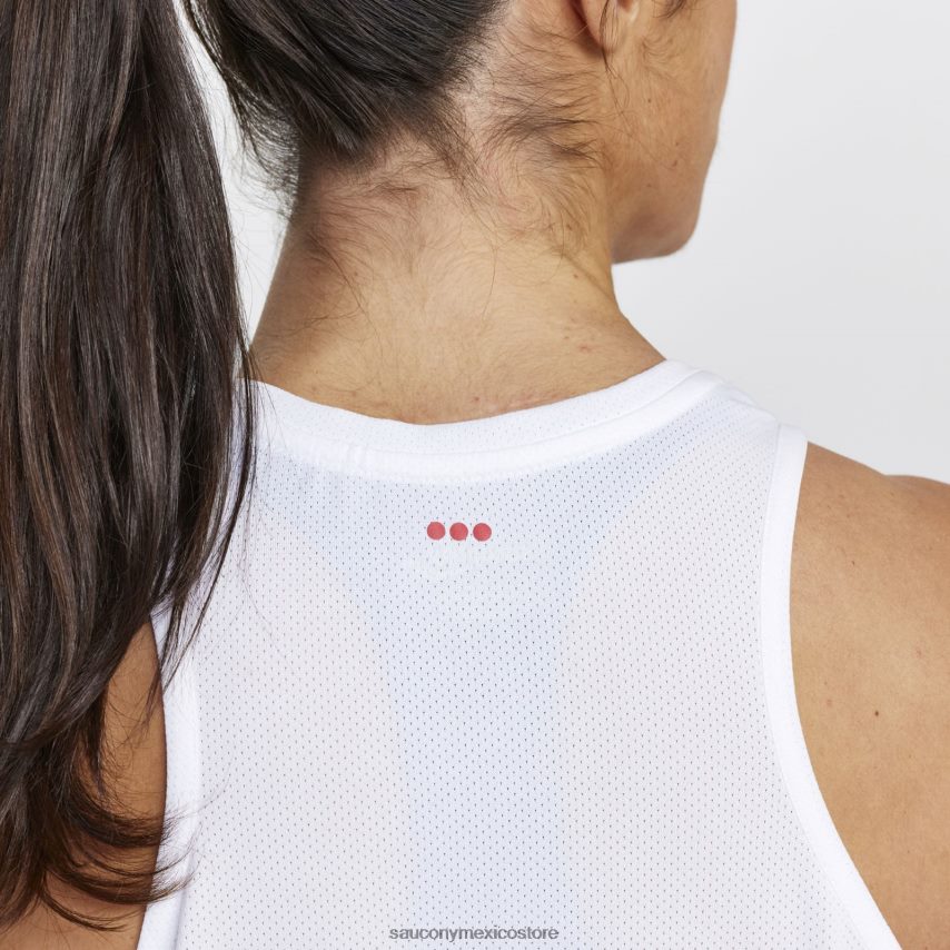 Saucony camiseta de cronómetro mujer blanco P4B2Z0724