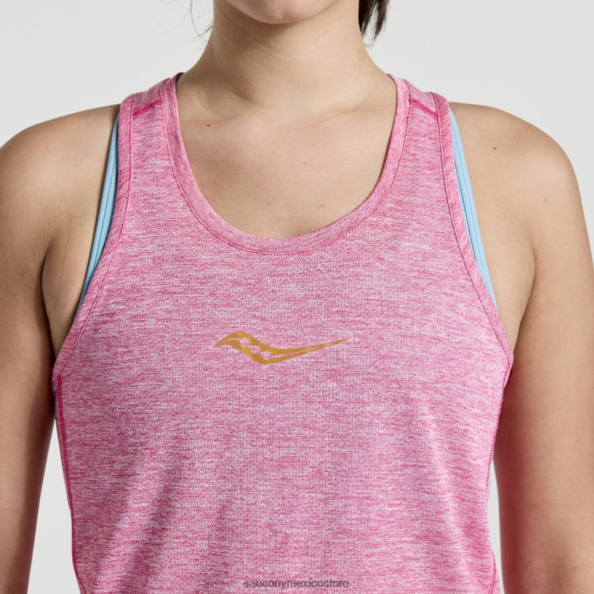 Saucony camiseta de cronómetro mujer brezo de cuarzo de llama P4B2Z0719