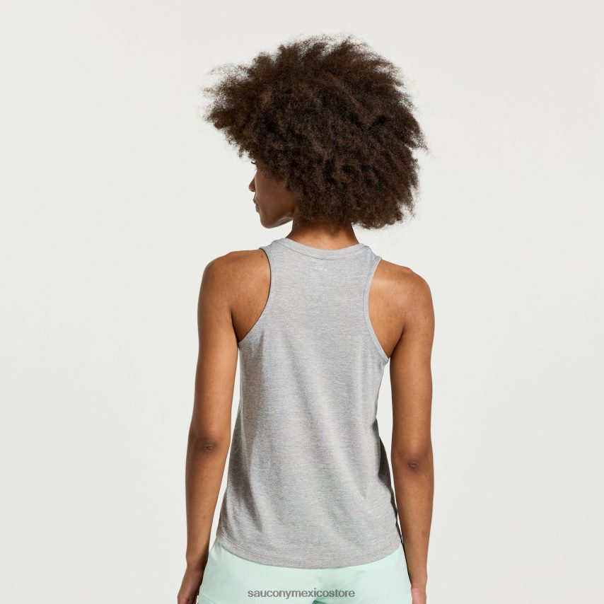 Saucony camiseta de cronómetro mujer brezo gris claro P4B2Z0720