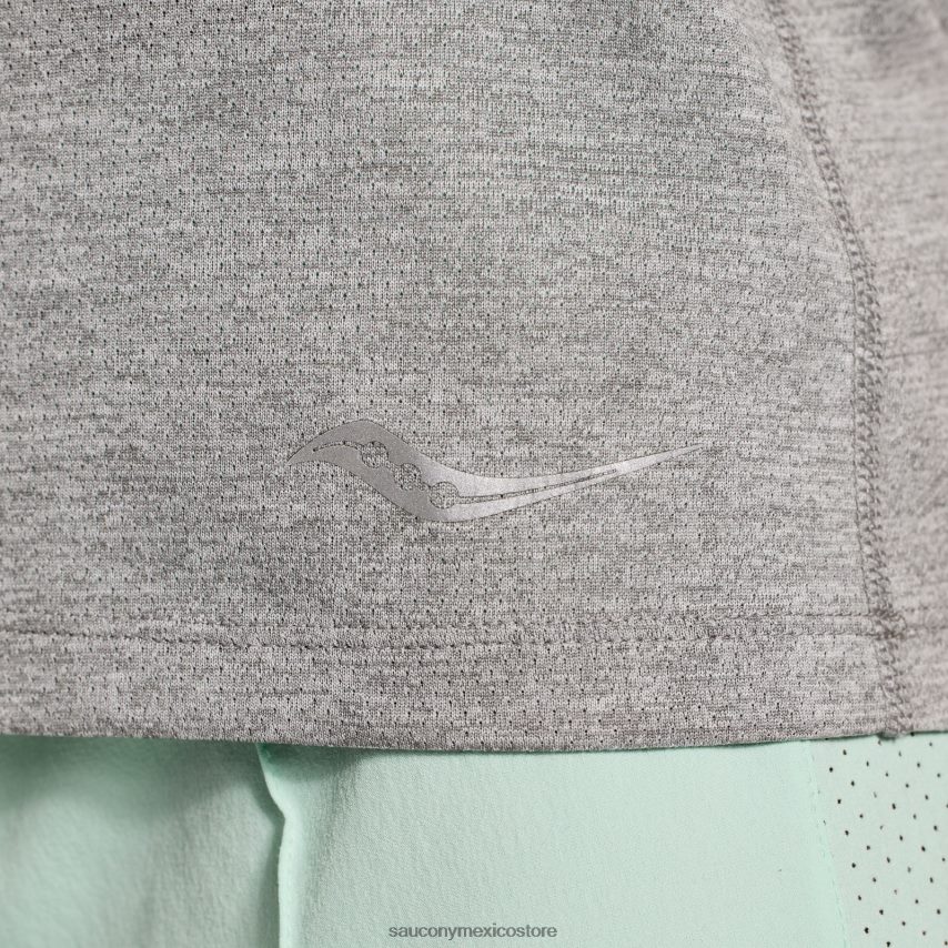 Saucony camiseta de cronómetro mujer brezo gris claro P4B2Z0720
