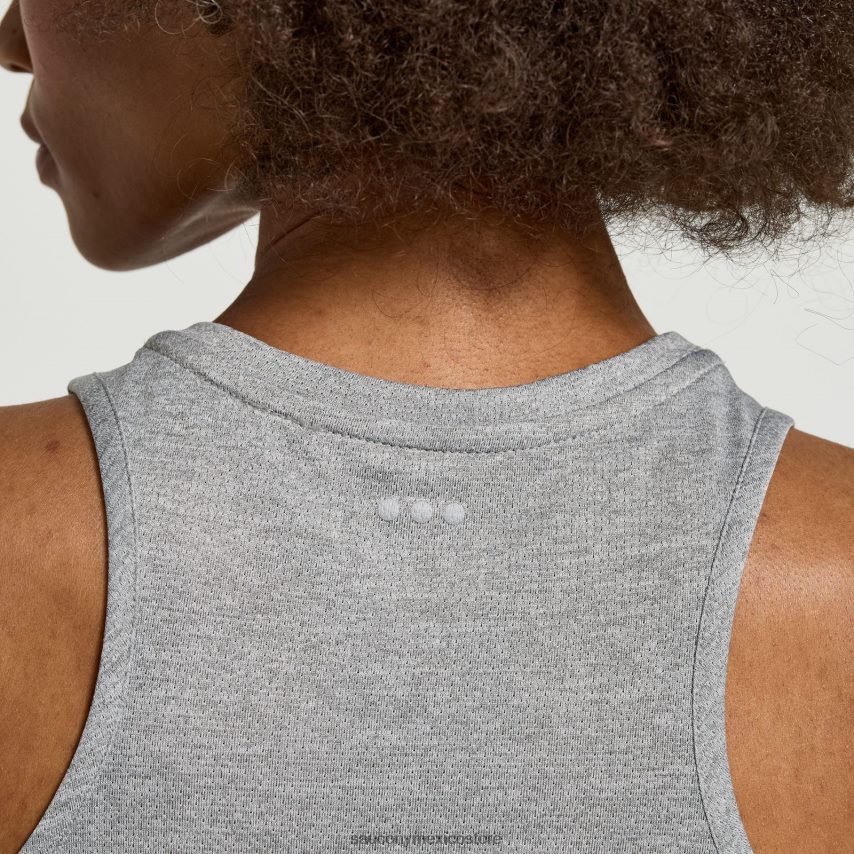 Saucony camiseta de cronómetro mujer brezo gris claro P4B2Z0720