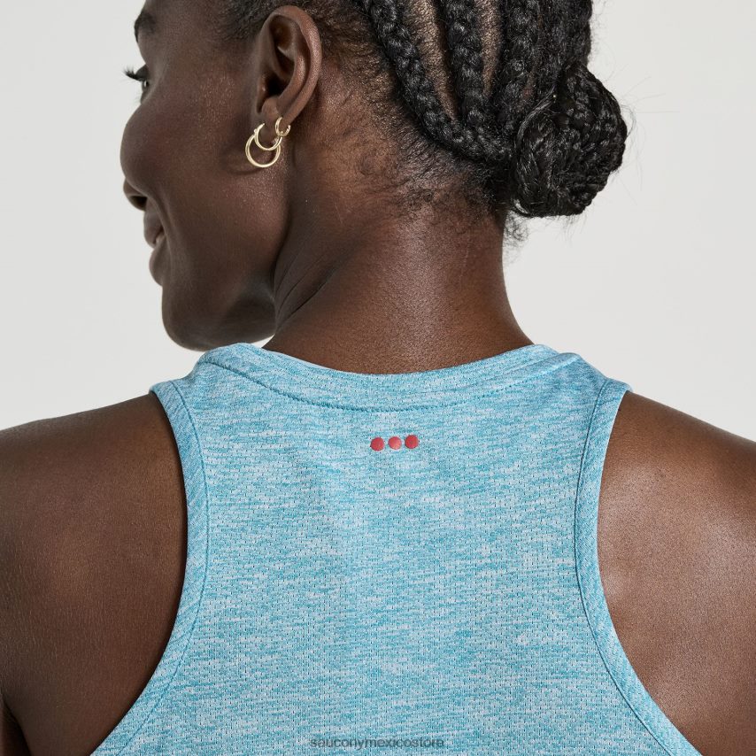 Saucony camiseta de cronómetro mujer brezo turquesa P4B2Z0722
