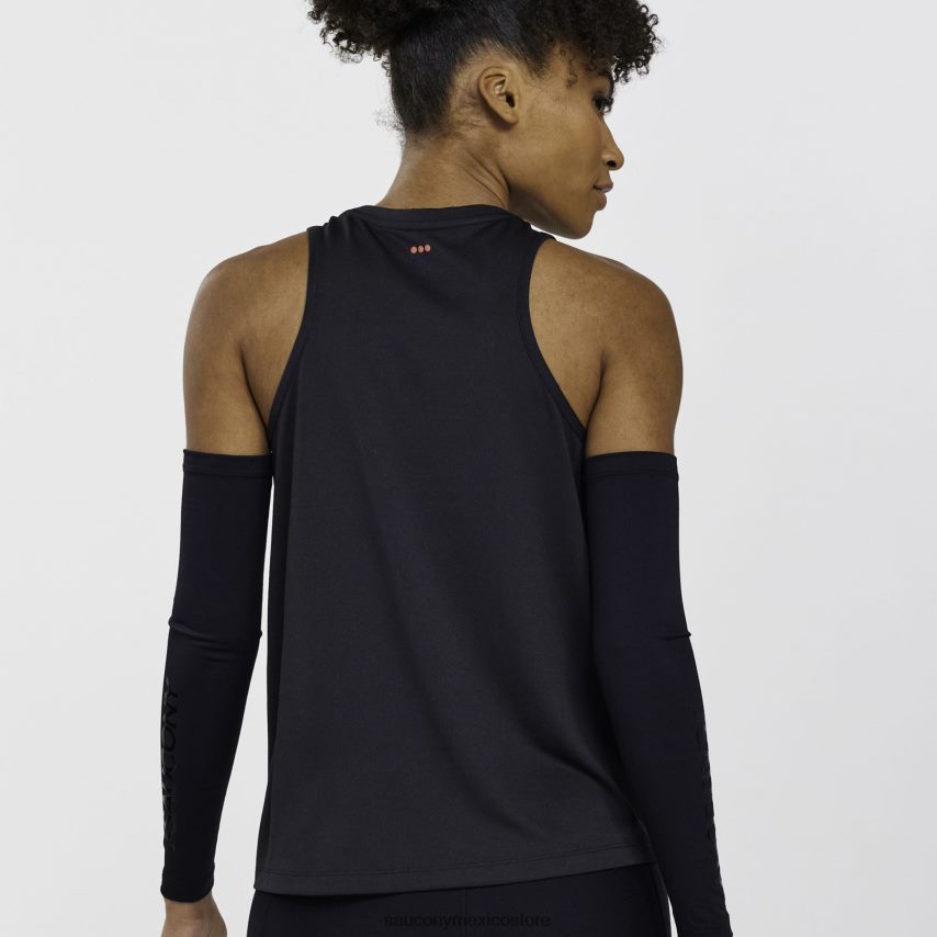 Saucony camiseta de cronómetro mujer negro P4B2Z0717