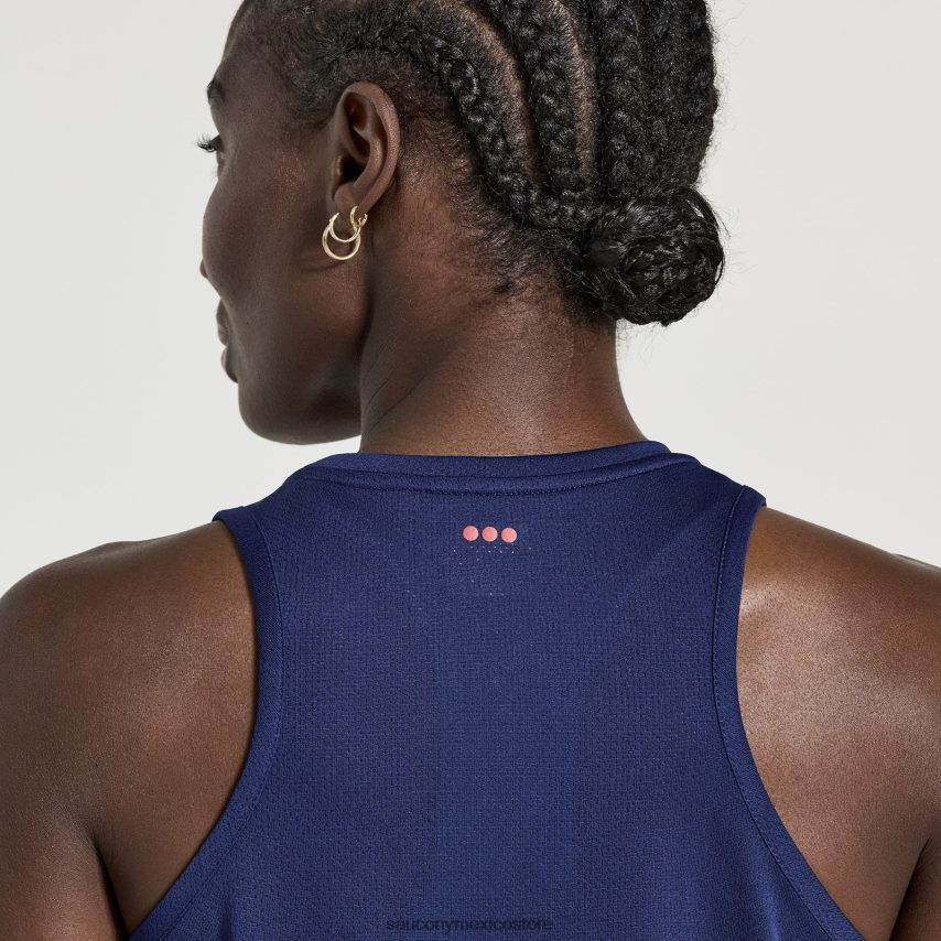 Saucony camiseta de cronómetro mujer sodalita P4B2Z0721