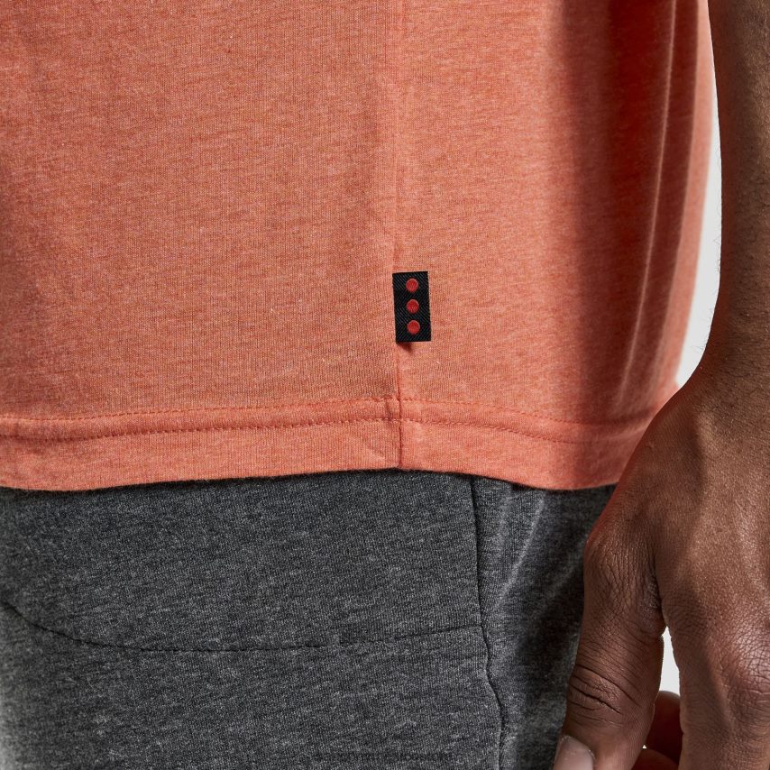 Saucony camiseta descansada hombres brezo brasa P4B2Z0356