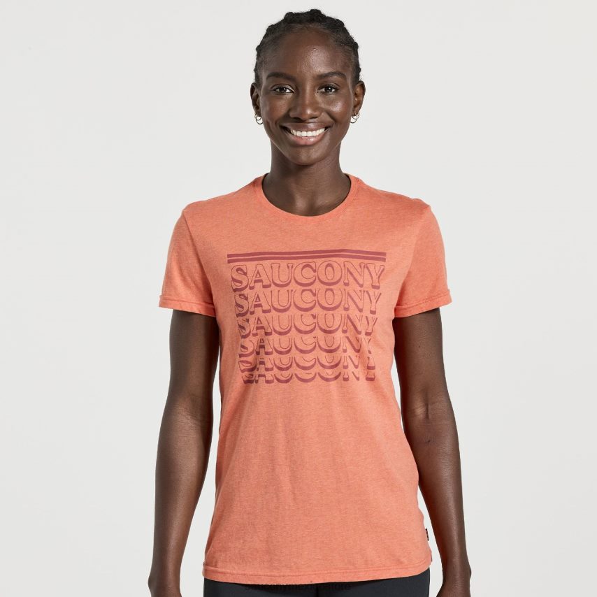 Saucony camiseta descansada mujer brezo brasa P4B2Z0786