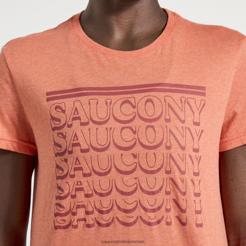 Saucony camiseta descansada mujer brezo brasa P4B2Z0786