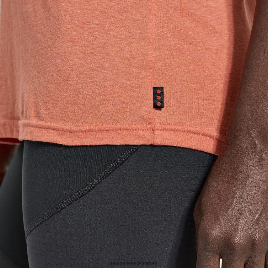 Saucony camiseta descansada mujer brezo brasa P4B2Z0786