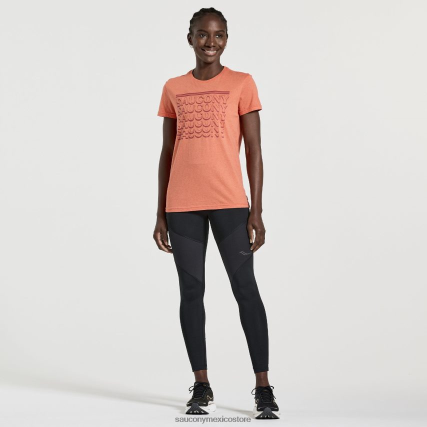 Saucony camiseta descansada mujer brezo brasa P4B2Z0786