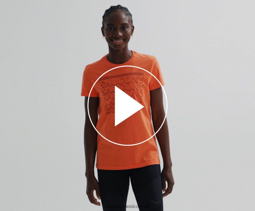 Saucony camiseta descansada mujer brezo brasa P4B2Z0786