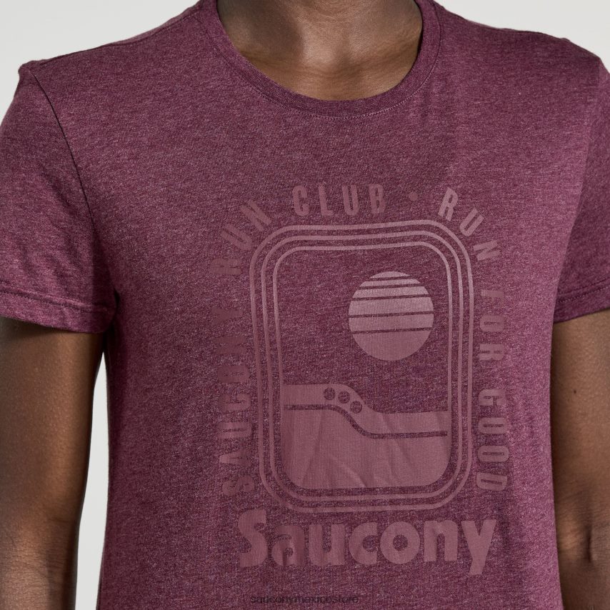 Saucony camiseta descansada mujer brezo de piedra P4B2Z0790