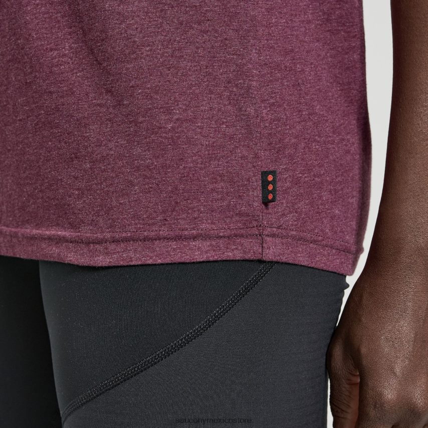 Saucony camiseta descansada mujer brezo de piedra P4B2Z0790