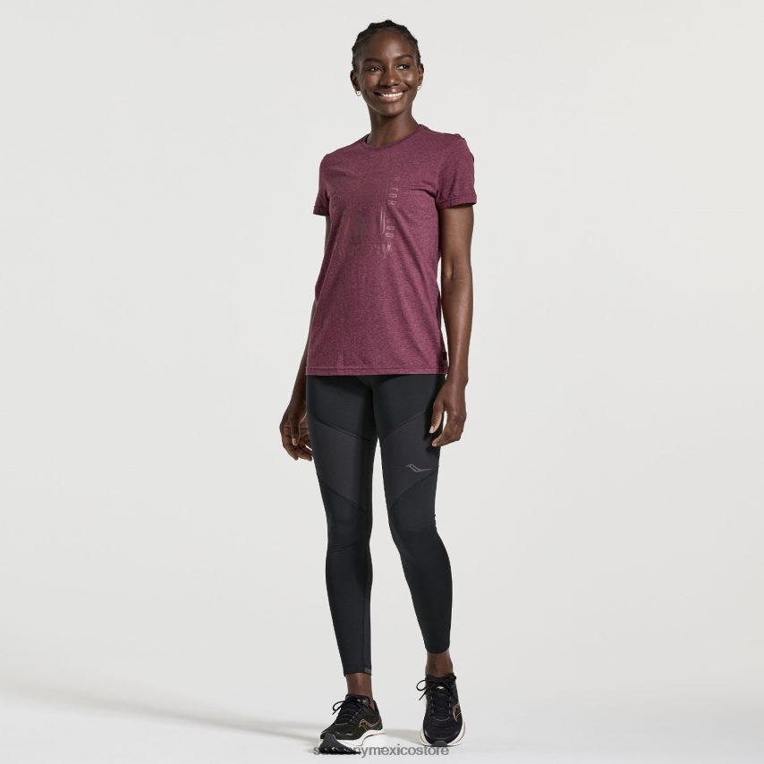 Saucony camiseta descansada mujer brezo de piedra P4B2Z0790