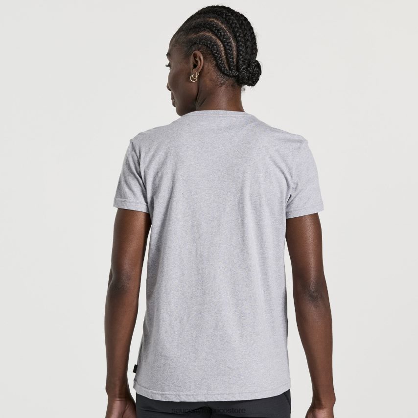 Saucony camiseta descansada mujer brezo gris claro P4B2Z0787