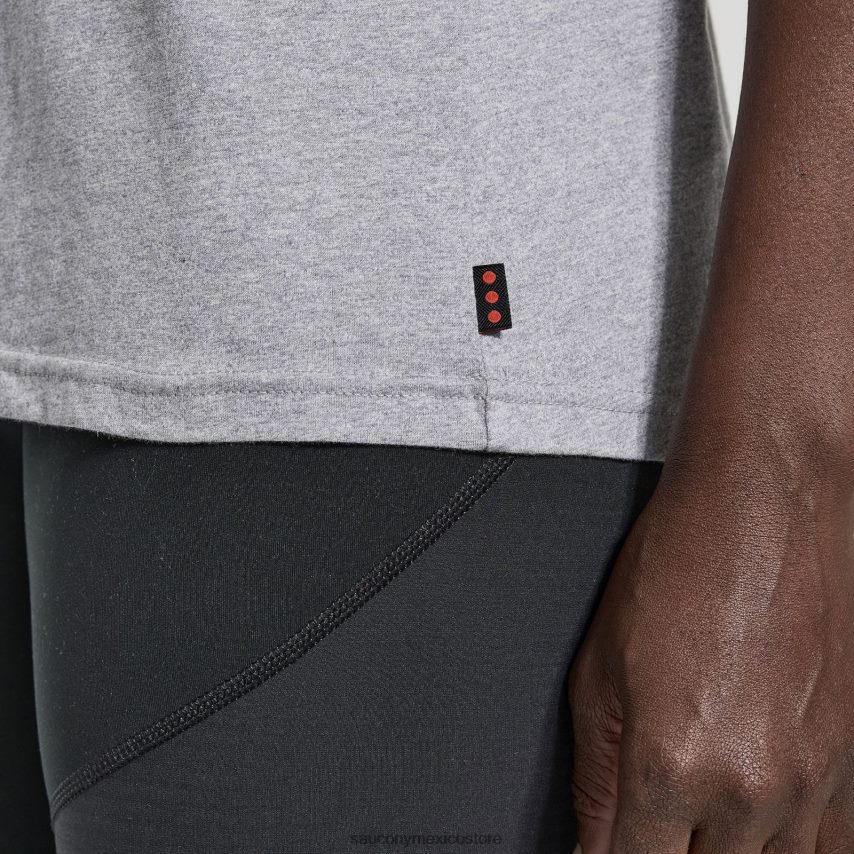 Saucony camiseta descansada mujer brezo gris claro P4B2Z0787