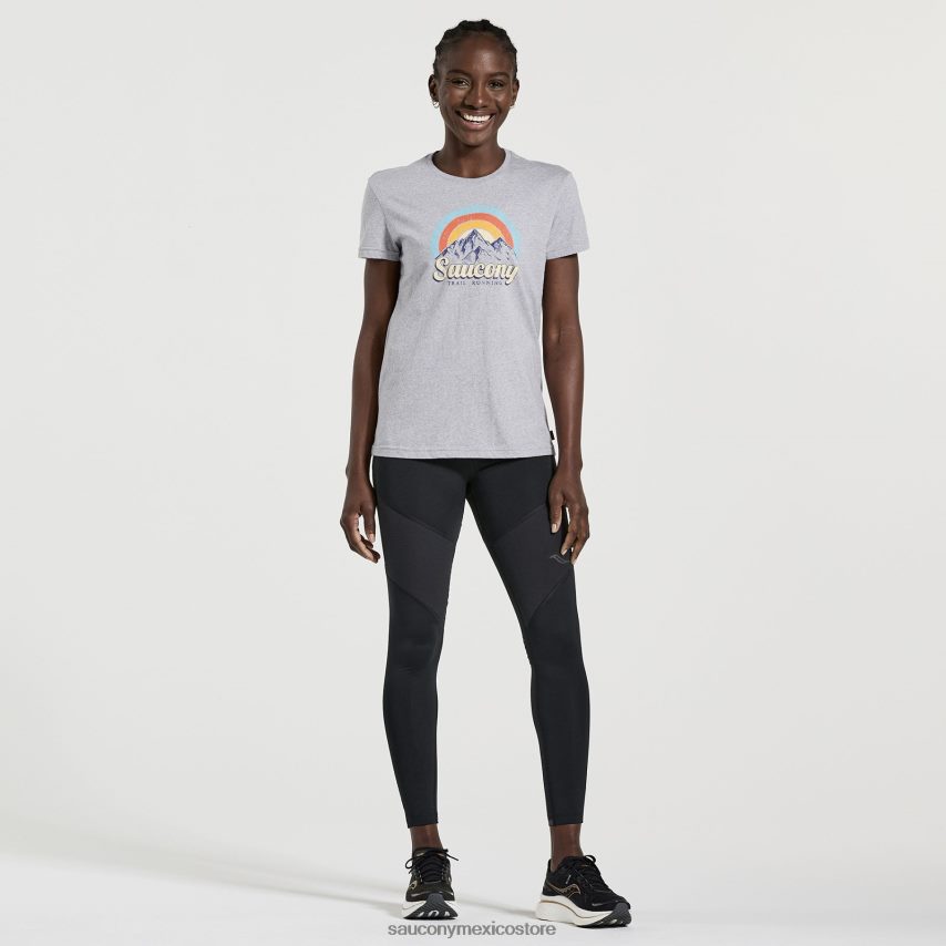 Saucony camiseta descansada mujer brezo gris claro P4B2Z0787