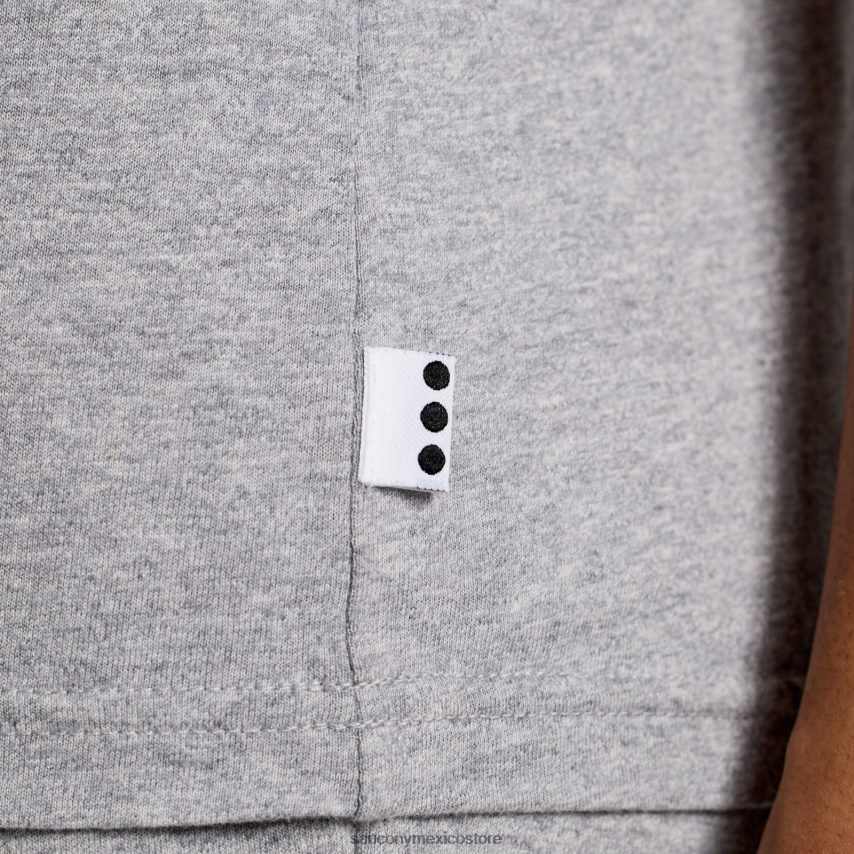 Saucony camiseta descansada mujer gráfico de brezo gris claro P4B2Z0788