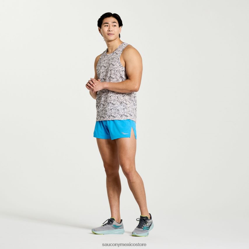 Saucony camiseta gráfica de cronómetro hombres estampado de camuflaje de roca lunar P4B2Z0366