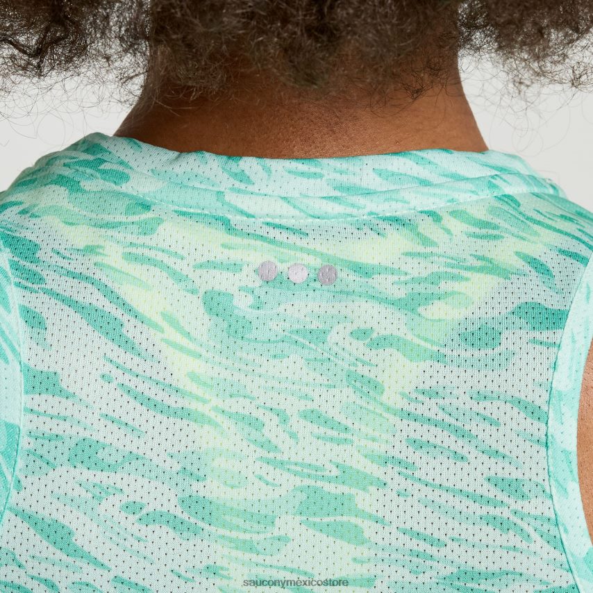 Saucony camiseta gráfica de cronómetro mujer impresión de onda atmos P4B2Z0759