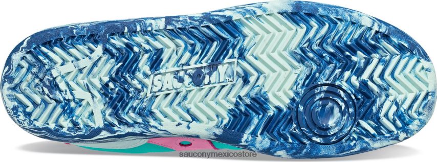 Saucony cancha de jazz an-nour hombres aguamarina/rosa P4B2Z0234