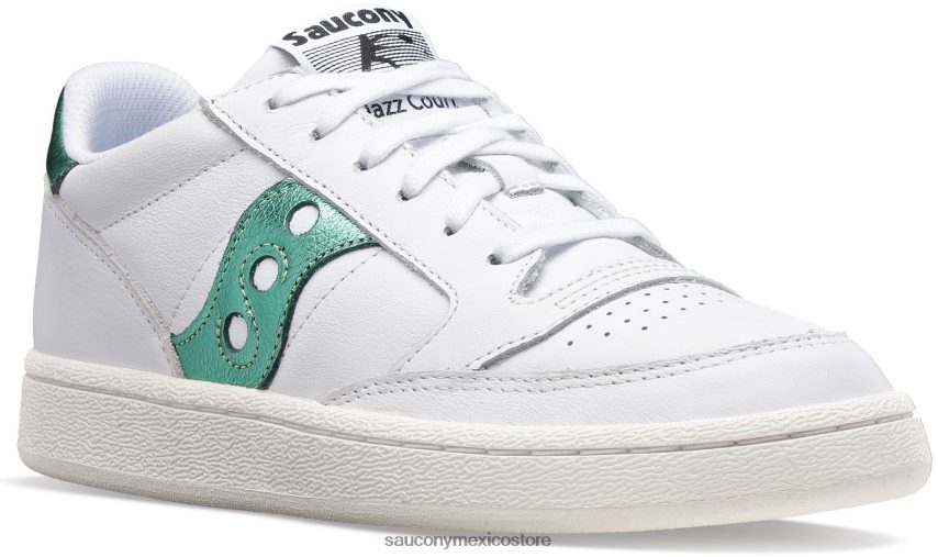 Saucony cancha de jazz metalizado mujer blanco verde P4B2Z0661