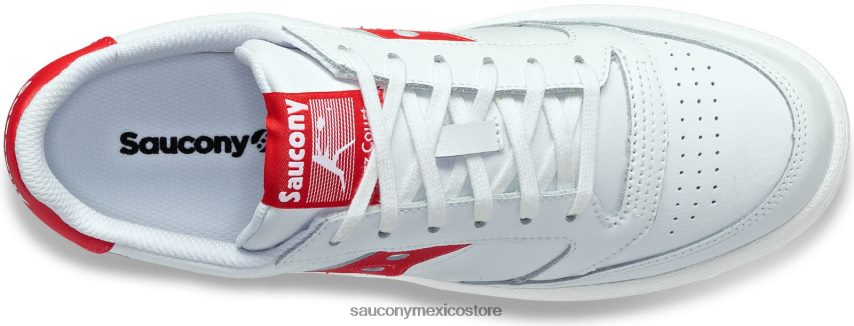 Saucony cancha de jazz pu hombres blanco rojo P4B2Z0239