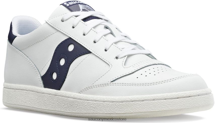 Saucony cancha de jazz pu hombres naval Blanca P4B2Z0238
