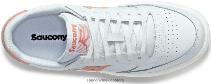 Saucony cancha de jazz pu mujer blanco/rubor P4B2Z0687