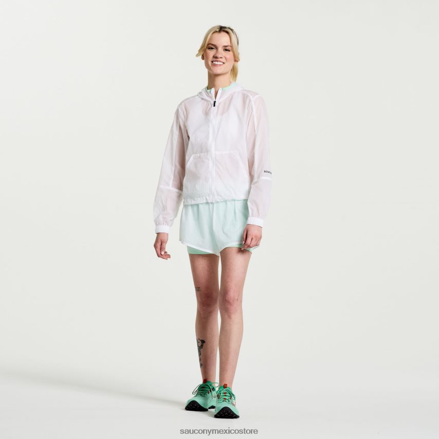 Saucony chaqueta plegable elevate mujer blanco P4B2Z0714