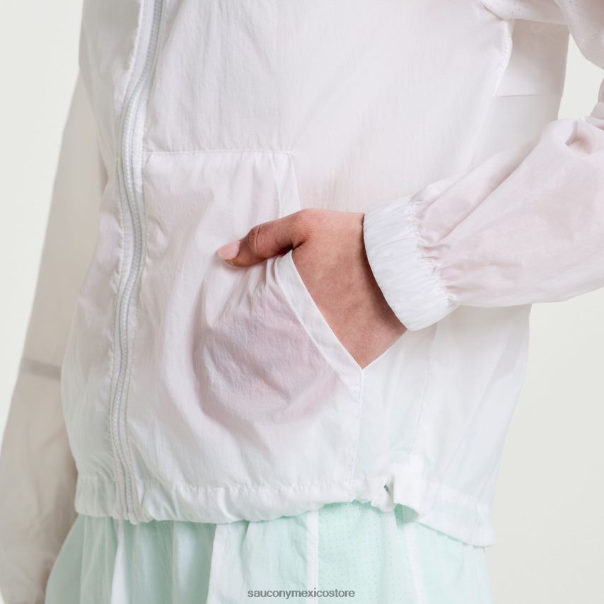 Saucony chaqueta plegable elevate mujer blanco P4B2Z0714